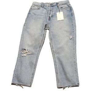 Hidden Tracey High Rise Straight Distressed Button Fly Jeans Size 29